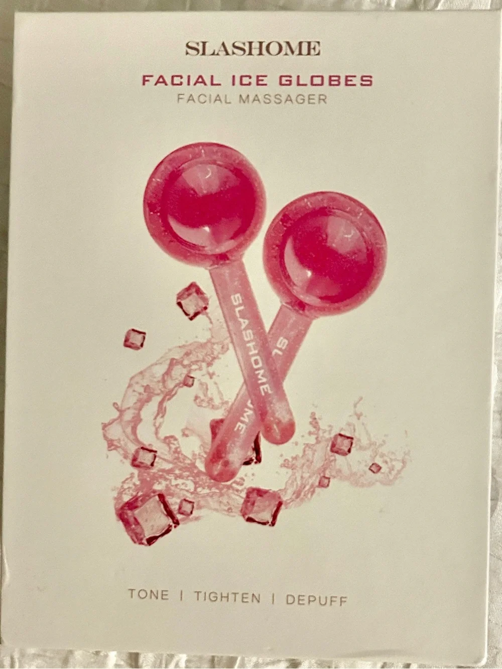 Facial Ice Globes - Pink Facial Massager for Depuffing & Toning